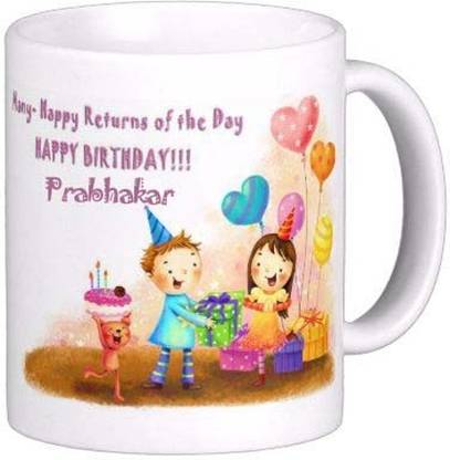 Exocticaa Happy Birthday Gift for Prabhakar 079 Ceramic Coffee Mug
