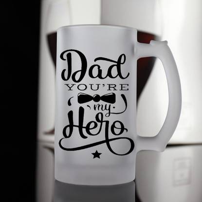 V Kraft world's Best Dad Ever Unique dad Quote Printed froasted beer for dad 29 Glass Beer Mug
