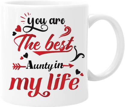 printsbea Printed You Are The Best Aunty in my Life Unique Design Coffee Ceramic Coffee Mug
