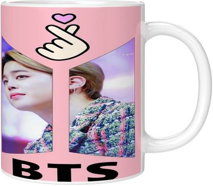 BYSR FASHION Bts mug White Cup For Boys & Girls Bts Lover Pack of 1(BM-77) Ceramic Coffee Mug