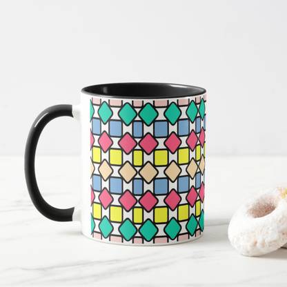 Freshkrafts Geometrical Pattern "AAD"/Printed Coffee/Pattern/Gift for Loved Ones Ceramic Coffee Mug