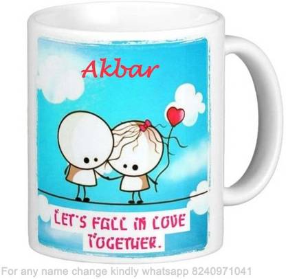 Exocticaa Romantic Gift for Akbar Love theme Message 133 Ceramic Coffee Mug