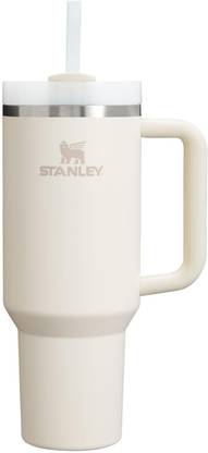 Tiny Treasure Wraps Stanley Quencher H2.0 Tumbler with Handle and Straw -Cream Stainless Steel Tumbler