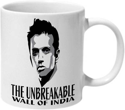 Mooch Wale Rahul Dravid The Unbreakable Wall Of India Ceramic Coffee Mug