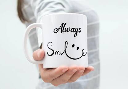 Dezin Printed Ceramic For Gifting 330ml Model 1713 Ceramic Coffee Mug