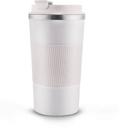 Sanjeev Kapoor By Classic Essentials With Rubber Grip & Flap Lid Stainless Steel Coffee Mug