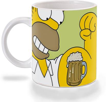Mooch Wale Simpsons Homer Beer Bisep Ceramic Coffee Mug
