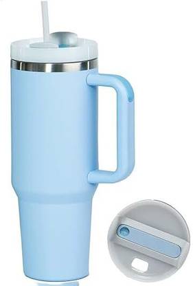 PalD 1.2L Tumbler With Handle Straw&Lid Insulated Reusable Steel Vacuum Flask for Gym Stainless Steel Tumbler