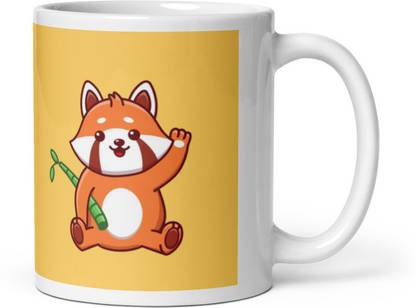 Mr UVD Red Panda With Sugarcane_MUGG Ceramic Coffee Mug