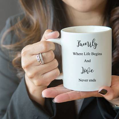 Artefact Family Quote inspirational quotes printed ceramic coffee mug Ceramic Coffee Mug