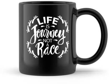 DashingArt Black Ceramic Coffee Mug