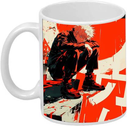 FAZAKA GOJO WITH RAIN ANIME Ceramic Coffee Mug