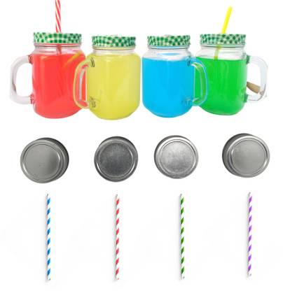 Iniyazh MASON JAR FOUR JAR Glass Mason Jar
