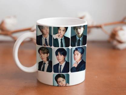 URCHIN BTS, BTS mug, BTS Printed mug Anime 67 Ceramic Coffee Mug