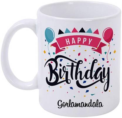 epheriwala Happy Birthday GORLAMANDALA /Birthday Gifts Printed Ceramic Coffee Mug