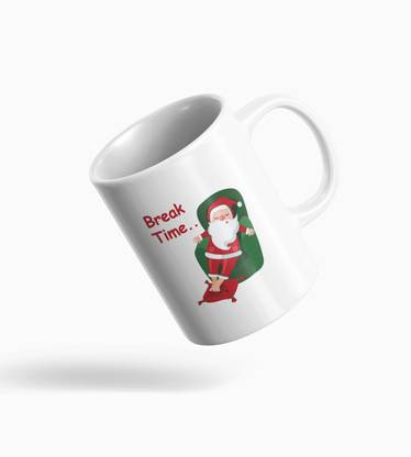 REVAMAN santa On Break !! Chill Vibes , Coffe Ceramic Coffee Mug