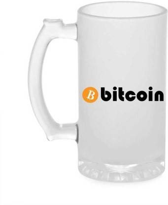 Abhirocks Bit Coin Glass Beer Mug
