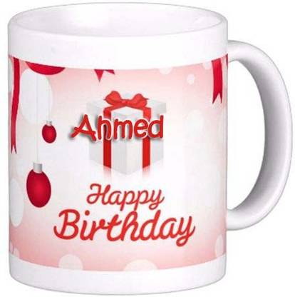 GNS National Happy Birthday Gift for Ahmed 082 Ceramic Coffee Mug