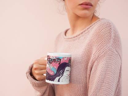 Eshaaver Agatsuma, Nezuko Demon Slayer Coffe for Anime Lovers, Capacity 350 ml, Ceramic Coffee Mug