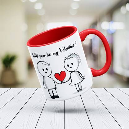 V Kraft "Valentine's Special" Romantic Gift Stylish Coffee for your Loved Once 382 Ceramic Coffee Mug