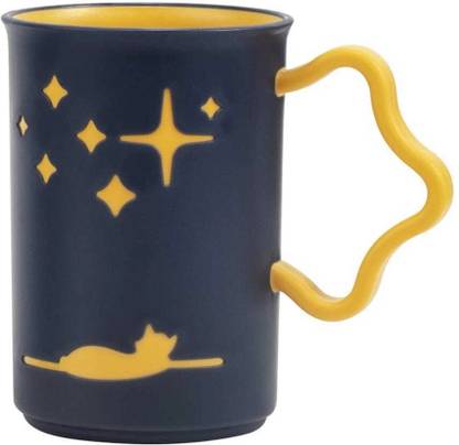 Wishbone CAT DESIGN CUP Printed Coffee Design - Cat Meow (PLASTIC) Plastic Coffee Mug