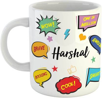 ARTBUG Harshal Name Ceramic Coffee Mug