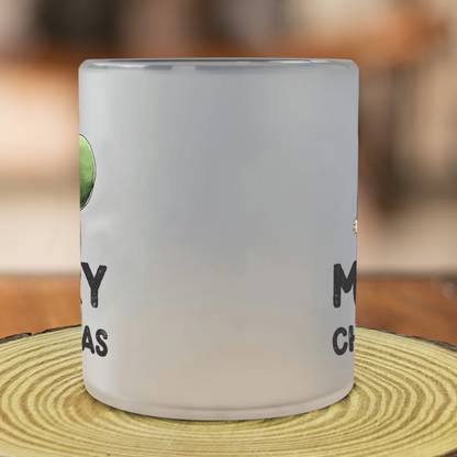 VINIROH Glass Coffee Santa Theme 11.80oz(350 ml) funny Tea Cup Coffee Glass Coffee Mug