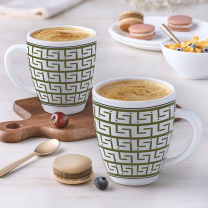 Larah by Borosil Coffees, Bone Ash Free Crockery Set Ideal For Daily Use & Gifting Opalware Coffee Mug