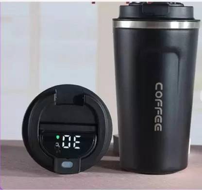 TRENDBUY Vacuum Insulated Coffee Cup with Temperature Display Indicator Spill Proof Stainless Steel Coffee Mug