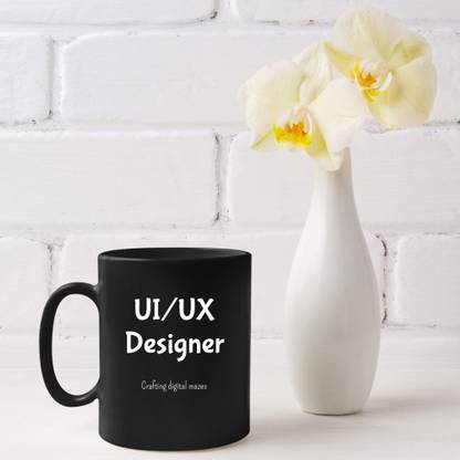 Moon Glow Inspirations UI/UX Designer Ceramic Coffee Mug