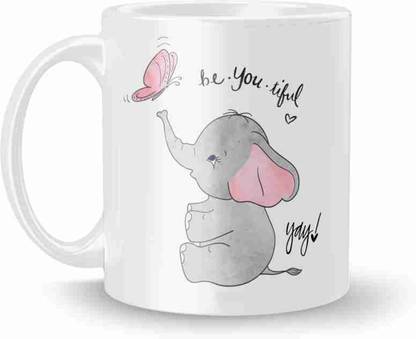 The Modern Gallery Cute baby elephant coffee mug Ceramic Coffee Mug