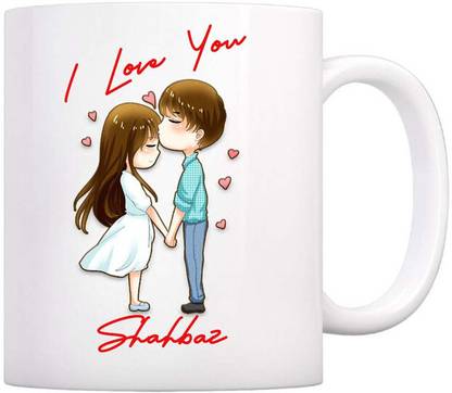 GNS National Romantic Gift I Love You Shahbaz Love theme Proposal Message 201 Ceramic Coffee Mug