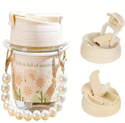 NAVPATH Tumbler with Lid & Silicon Sleeve Glass Tumbler