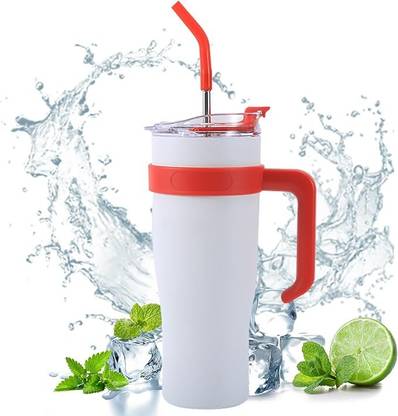 MUNOO 40oz Tumbler with Handle and Straw Lid Quencher h2.0 Flowstate Stainless Steel Stainless Steel Tumbler