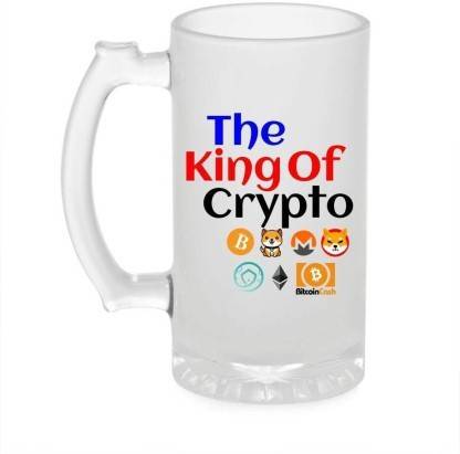 NONA STORE The King Of Crypto Glass Beer Mug