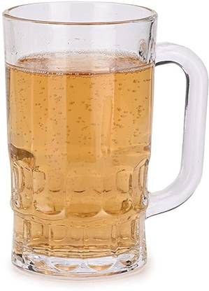 JIGSHTIAL Glass Beer Glass Beer - 350 ml Glass Beer Mug