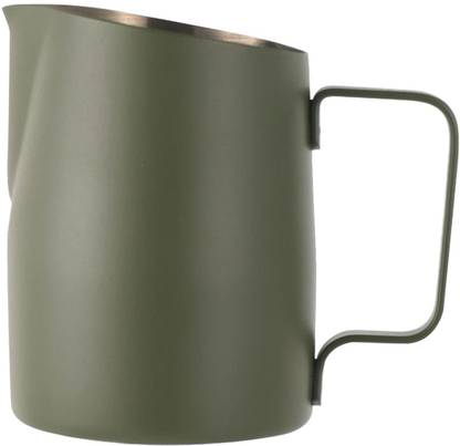 BNF Coffee Milk Frothing Pitcher Cup For Latte Art Chai Cappuccino Green 600Ml Stainless Steel Coffee Mug