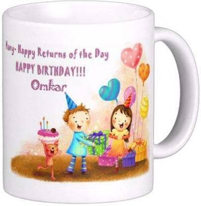 GNS Happy Birthday Gift for Omkar 079 Ceramic Coffee Mug