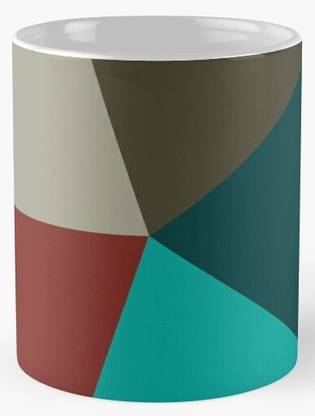 PrintBox Radial Pattern Printed Ceramic Coffee Mug