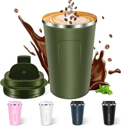 Sarchase Tea or Coffee Tumbler Cup | Travel, Car, Office | Vacuum Insulated Leakproof Stainless Steel Coffee Mug