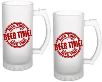 SAM BAN Beer Time Stamp Glass Beer Mug