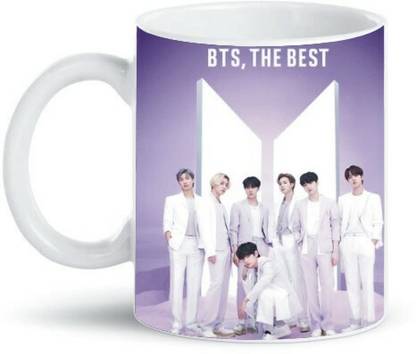 AD Gifts BTS The Best Gift for Boy Friend, Girl Friend, Friends Special Birthday Gift For Girlfriend Ceramic Coffee (350 ml) Ceramic Coffee Mug