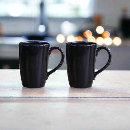 Femora Black Ceramic Coffee Mug