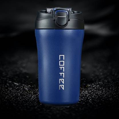 UniKart Teal Blue Insulated SS Coffee Tumbler with 2-in-1 Flip Up Straw & Sip Lid Stainless Steel Tumbler