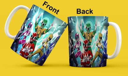 Print My Vibe Power Ranger Printed Coffee Anime Ceramic Cup for friends for Gifting Ceramic Coffee Mug