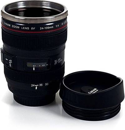 Misaki stylish camera lens mug rt1 Plastic, Stainless Steel Coffee Mug