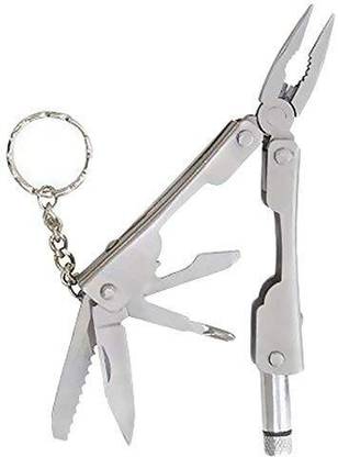 DREWITSTAR 7 in 1 Multi-Functional Hand Tool Kit Keychain Pocket Size Multi Plier Key Chain