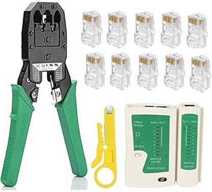 WiredCom Network cable tester With Ethernet Wire Stripper and Cutter Multi Utility Plier