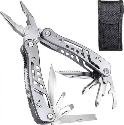 Bluedeal 24 in 1 Multi-function Plier Tools Made of Stainless Steel with 11 Screwdriver Multi Utility Plier