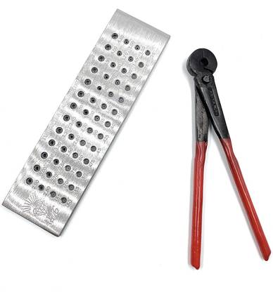 fozti Tungsten Carbide Insert Steel Wire Drawplate 52 Holes Round0.26mm-4.10mm Die Set Diagonal Plier